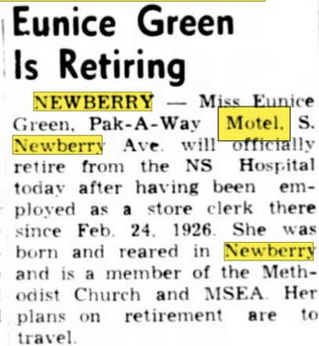 Park-A-Way Motel - Nov 1963 Article